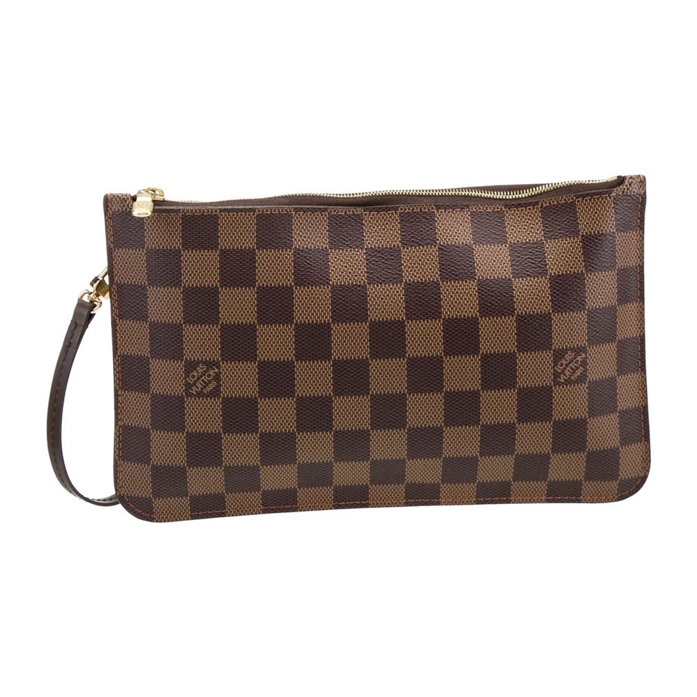 Louis Vuitton Damier Ebene Neverfull m wristlet pouch